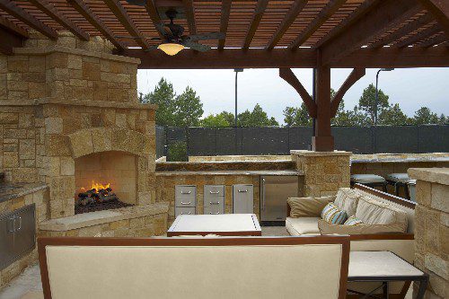 Cozy up to your Outdoor Fireplace