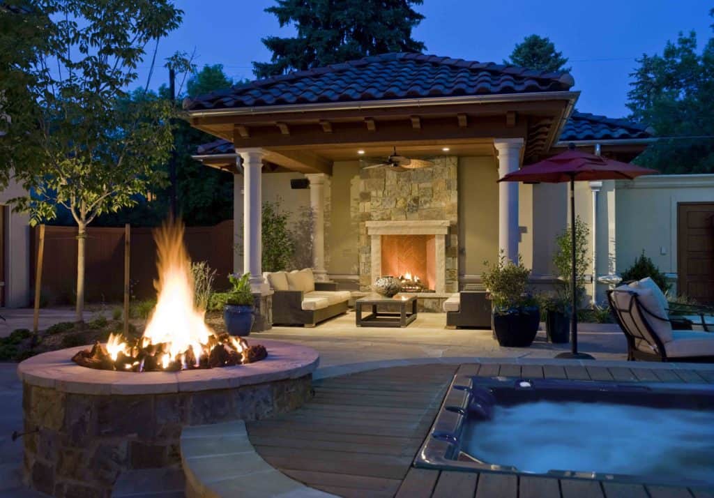 pool fire place