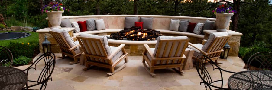 Enjoy outdoor living all year long with a custom fire feature.
