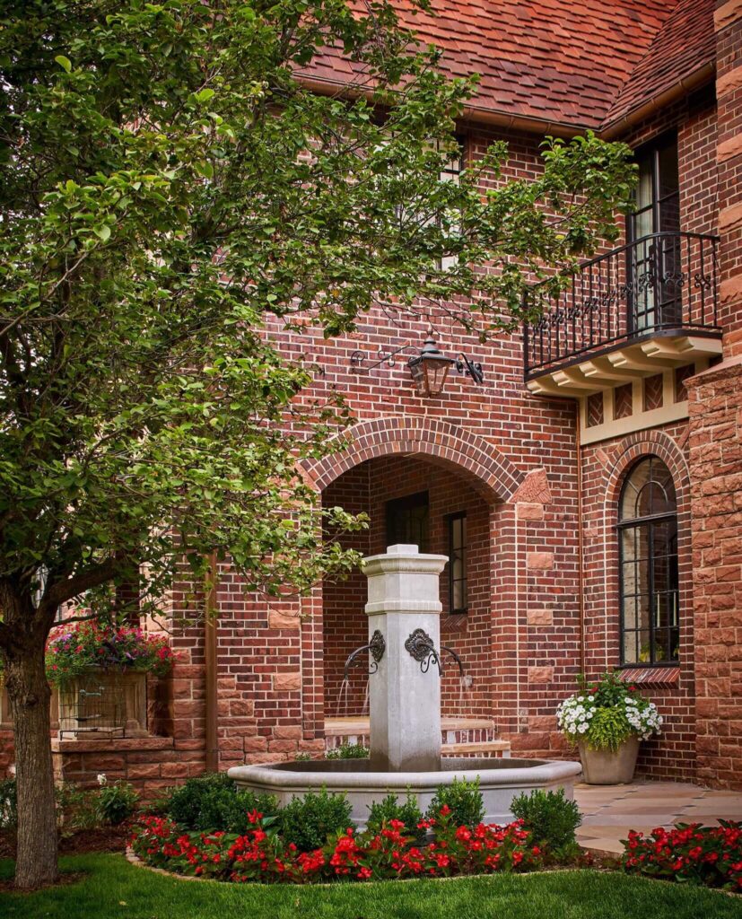 classic stone water fountain feature historic harmony