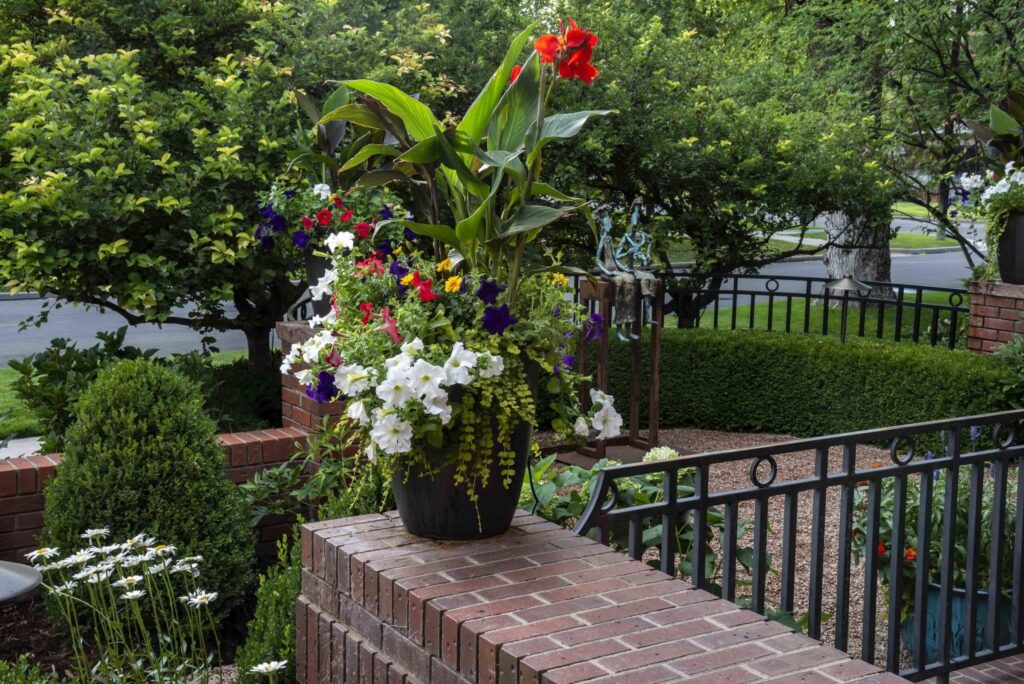 colorful perennial borders historic garden landscape