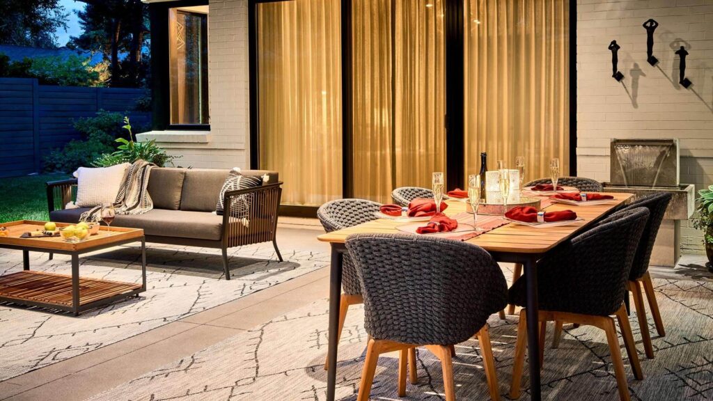 custom built outdoor fire feature contemporary masonry