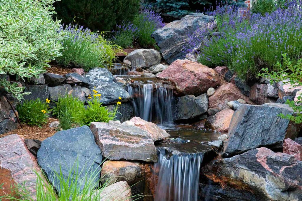 custom-stone-gas-fire-pit-design-patio-installation custom stone gas fire pit design patio installation