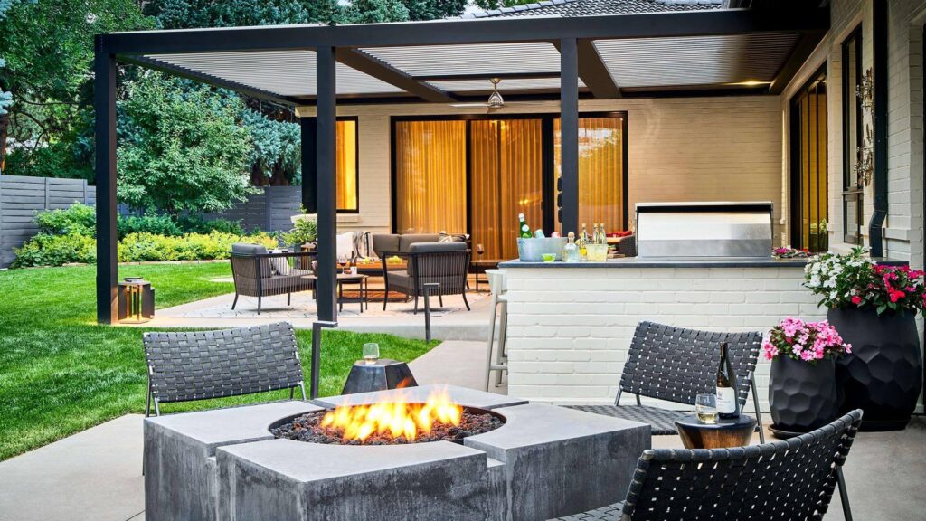 denver backyard remodel modern patio dining area design