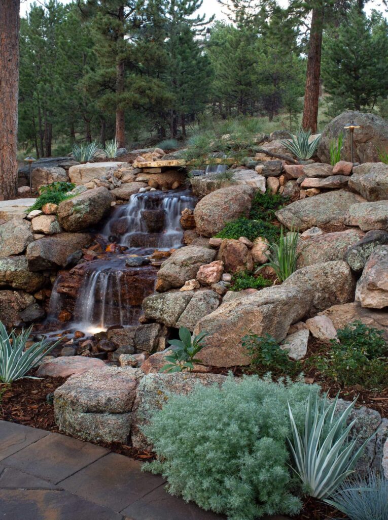 fire and water landscape design elements colorado