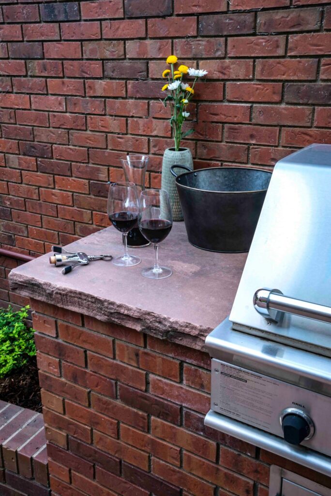 flagstone patio with moss historic garden hardscaping