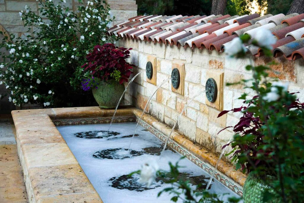 formal symmetrical garden design villa style planting