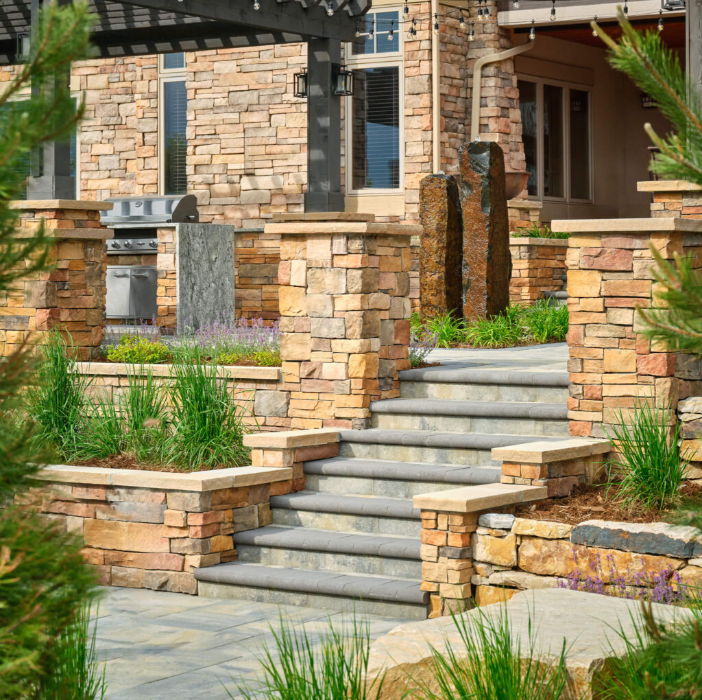 full backyard retreat design castle pines colorado wooded setting