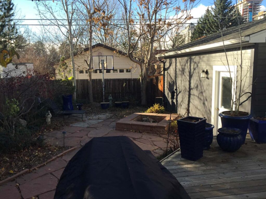 high end landscape remodel before after contractor denver