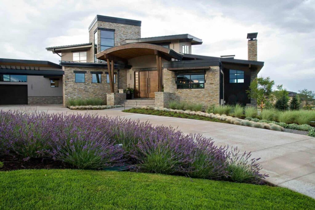 install large format concrete pavers modern patio