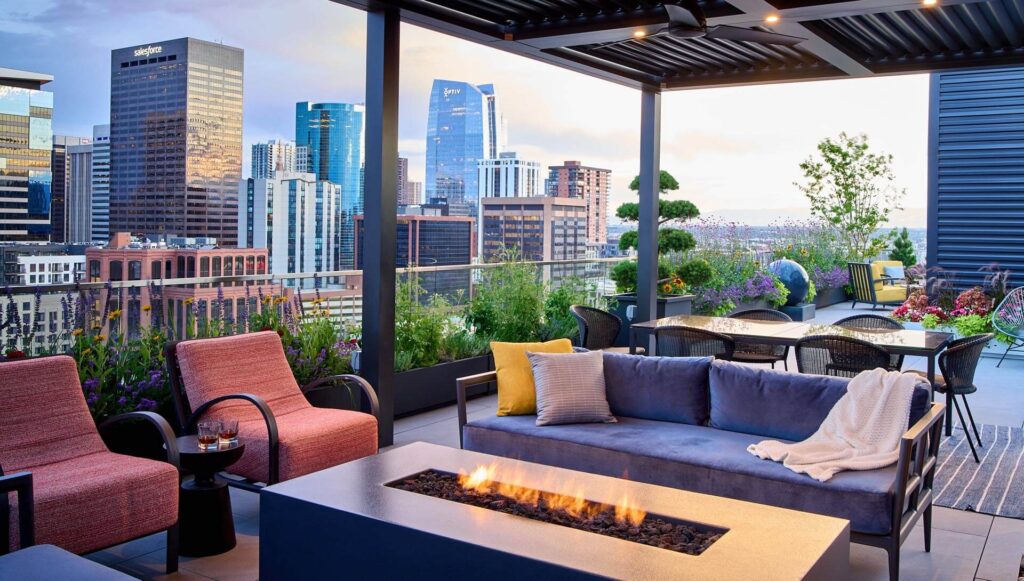 luxury downtown denver terrace design rooftop patio