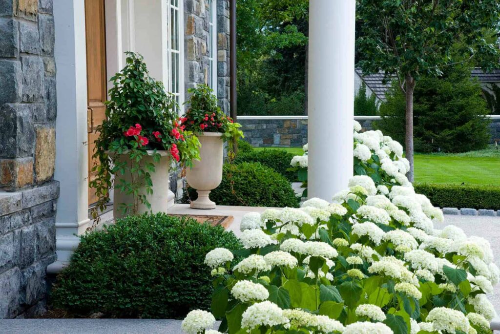 luxury garden pathway design historic home exterior