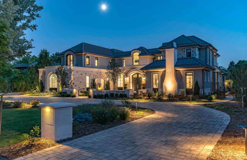 luxury landscape lighting manoir moderne denver contractor