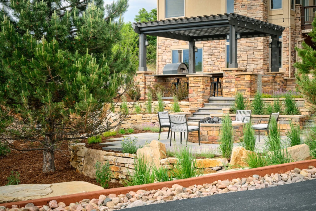 luxury landscape lighting system castle pines estate