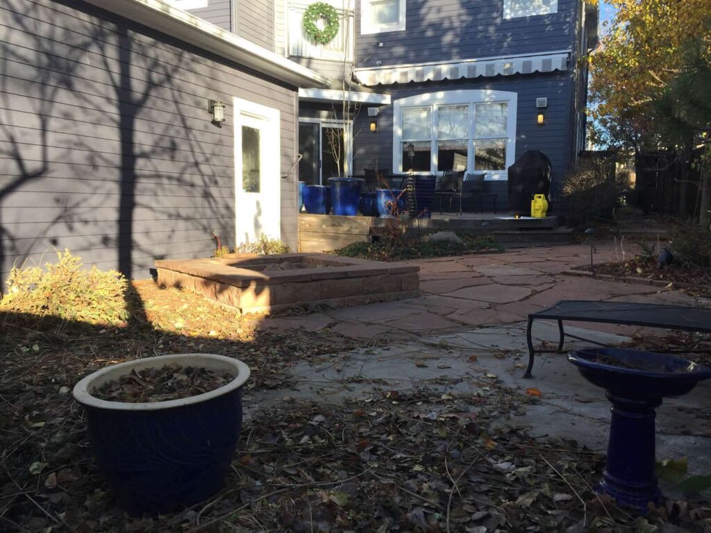 luxury landscaping before after outdoor fireplace patio