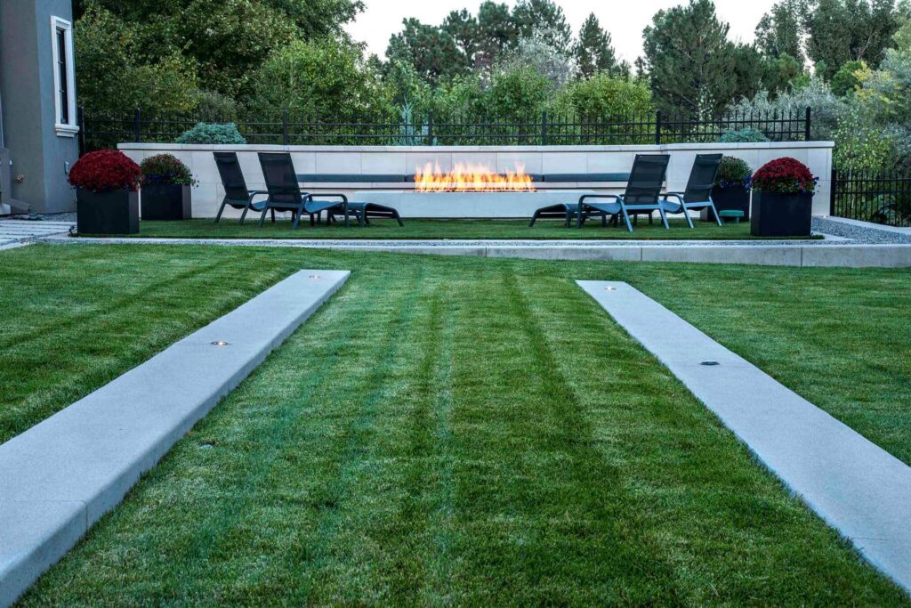 manoir moderne full property perimeter lighting security