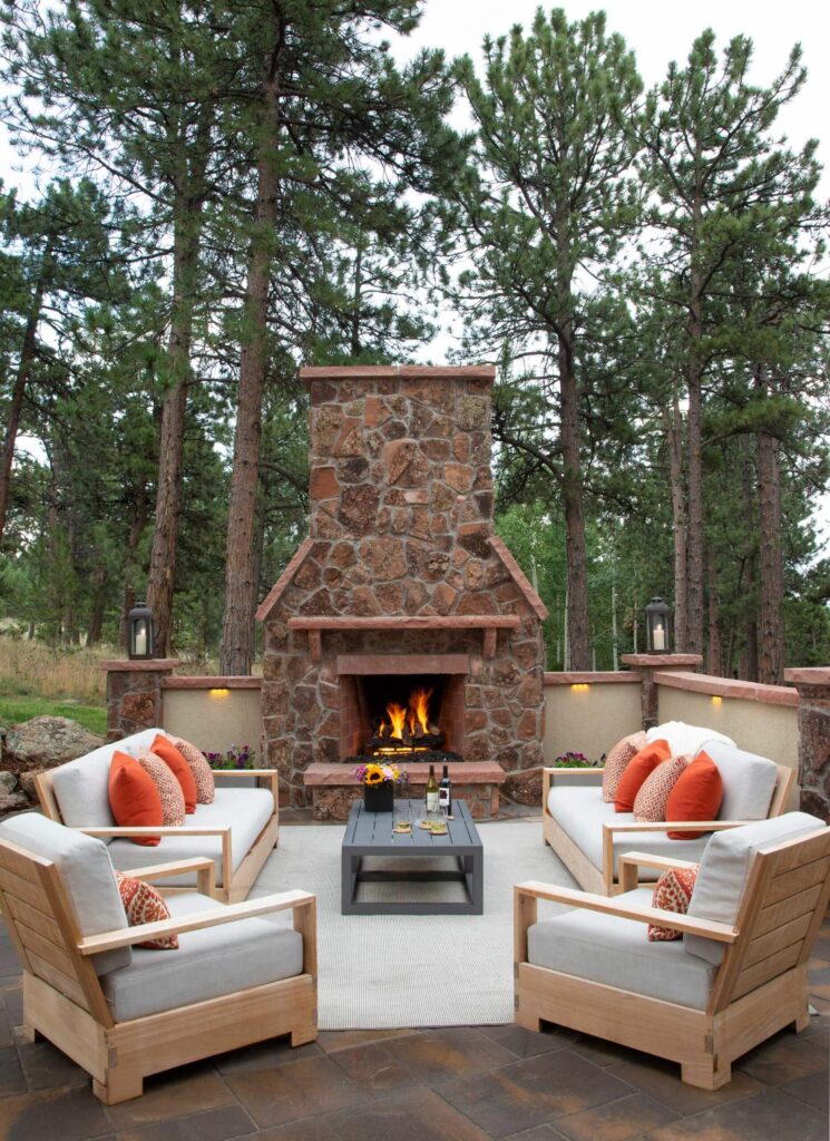 modern fire pit design with integrated seating co