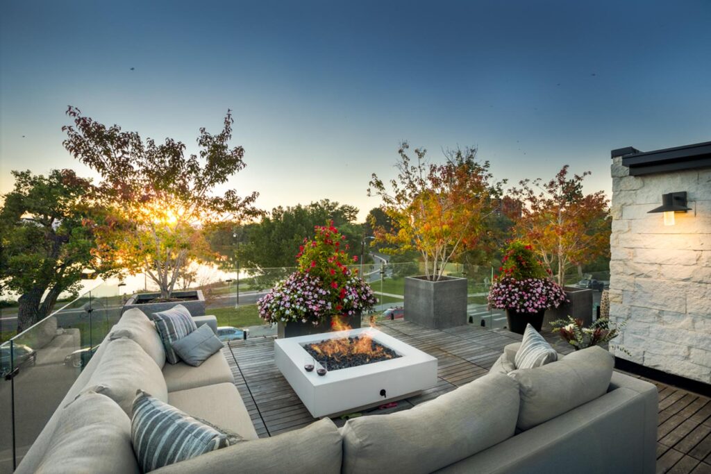 private outdoor kitchen area exquisite landscape construction