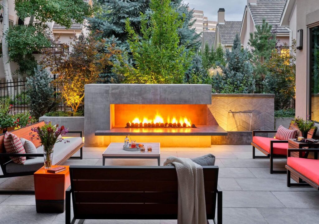 small backyard design big zen retreat fire feature